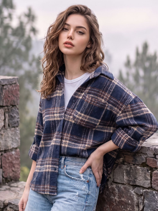 Flannel Plaid Overshirt